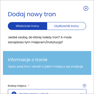 Dodaj tron do mapy